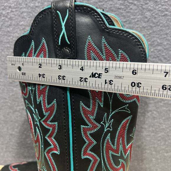 Twisted X Western Boots Snip Toe Black, Blue & Red Womens Size 7B - Picture 10 of 16